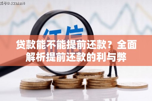 嵊泗贷款能不能提前还款？全面解析提前还款的利与弊