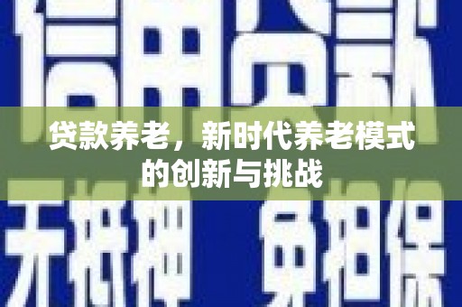 嵊泗贷款养老，新时代养老模式的创新与挑战