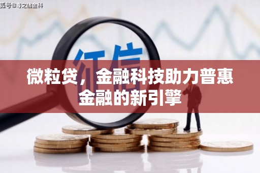 嵊泗微粒贷，金融科技助力普惠金融的新引擎