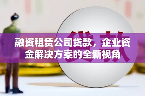嵊泗融资租赁公司贷款，企业资金解决方案的全新视角