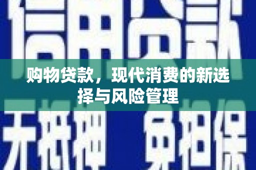 嵊泗购物贷款，现代消费的新选择与风险管理