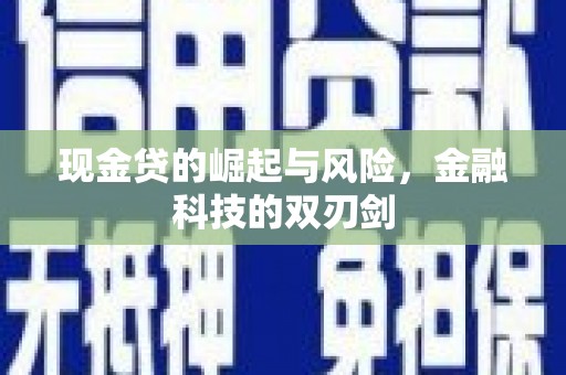 嵊泗现金贷的崛起与风险，金融科技的双刃剑