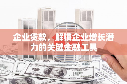 嵊泗企业贷款，解锁企业增长潜力的关键金融工具