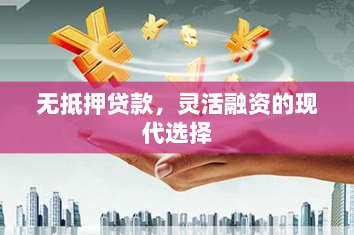 嵊泗无抵押贷款，灵活融资的现代选择