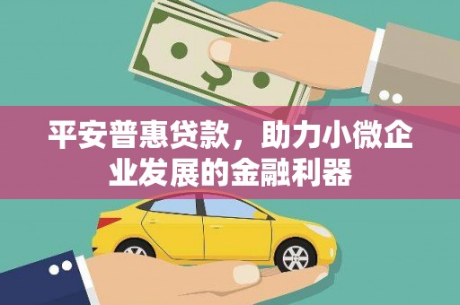 嵊泗平安普惠贷款，助力小微企业发展的金融利器