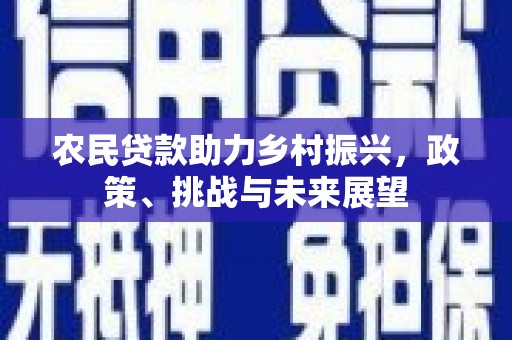 嵊泗农民贷款助力乡村振兴，政策、挑战与未来展望