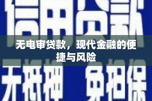 嵊泗无电审贷款，现代金融的便捷与风险