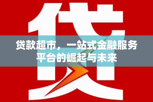 嵊泗贷款超市，一站式金融服务平台的崛起与未来