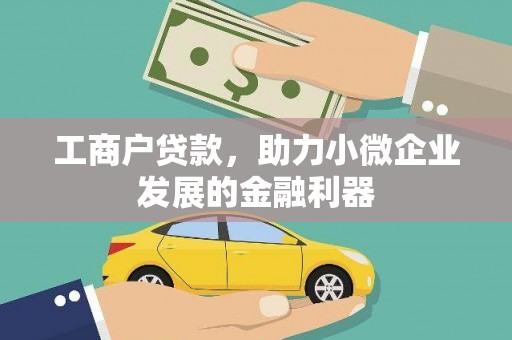 嵊泗工商户贷款，助力小微企业发展的金融利器