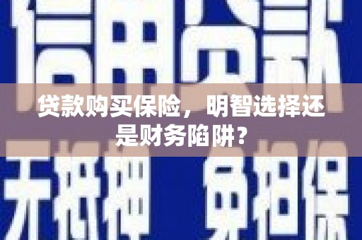 嵊泗贷款购买保险，明智选择还是财务陷阱？