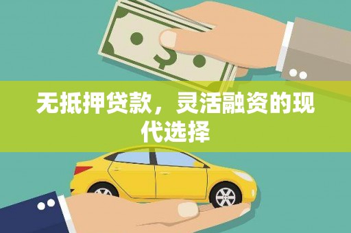 嵊泗无抵押贷款，灵活融资的现代选择