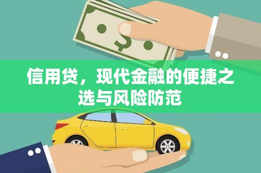 嵊泗信用贷，现代金融的便捷之选与风险防范