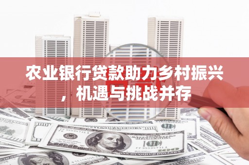 嵊泗农业银行贷款助力乡村振兴，机遇与挑战并存