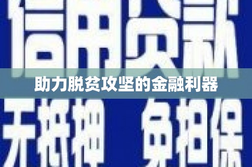 嵊泗助力脱贫攻坚的金融利器