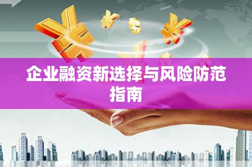 嵊泗企业融资新选择与风险防范指南